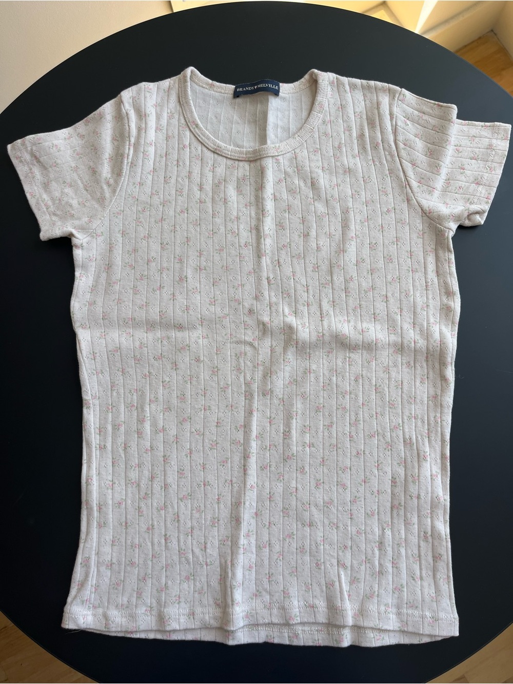 Brandy Melville Halie Eyelet T-Shirt